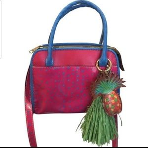 Patricia nash pineapple pink polka dot crossbody